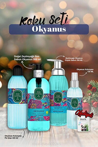 Eyüp Sabri Tuncer Okyanus Kolonya 150ml ve 400ml, Köpük ve Sıvı Sabun 500ml v...