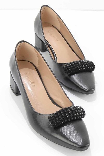Bambi Black Women's Classic Heeled Shoes K01189932209