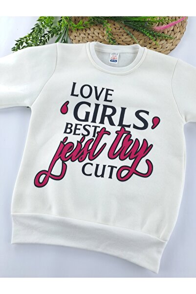 Butik Hanorac de iarnă pentru fete, cu 3 fire, cu fleece în interior, imprimat