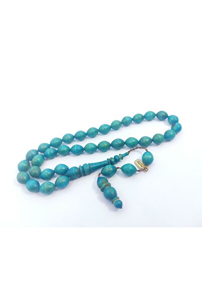 İskeçe Exclusive Halil Hilmi Master's Artifact Large Size Dry Lathe Handcrafted Boxwood Prayer Beads Certified 6460