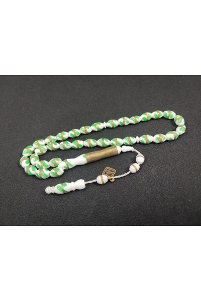 İskeçe Exclusive Slatted Cemil Master's Artifact Enameled Spiral Camel Bone Certified 6561