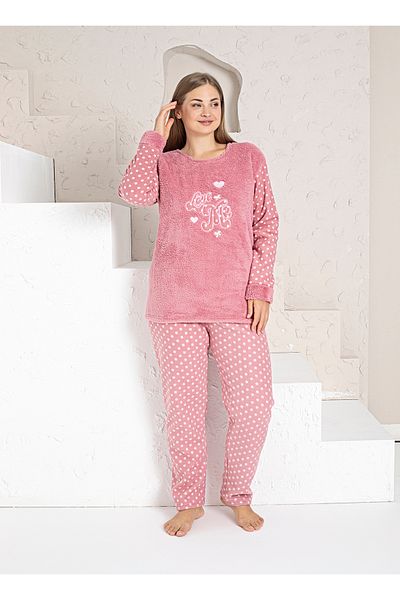 ROMEO LİFE 8007 Winter Fleece Plus Size Pijamas Suit