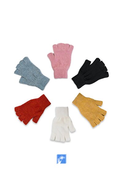 Kardelen Butik Denizli 2024 Mănuși noi Angora - Degetul tăiat, culoare solidă, 50% viscoză 40% poliamidă 10% angora