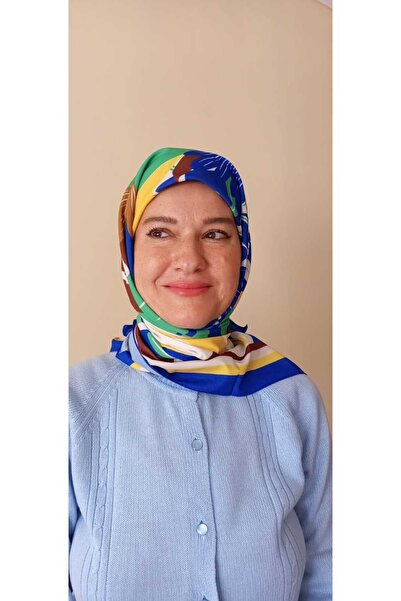 İskeçe Exclusive Vibrant Color Abstract Patterned Scarf in Special Box