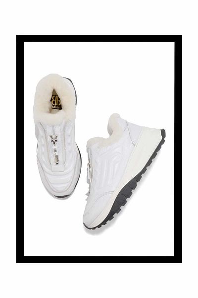 Bambi Tenis de damă din piele naturală albă K 01410055003