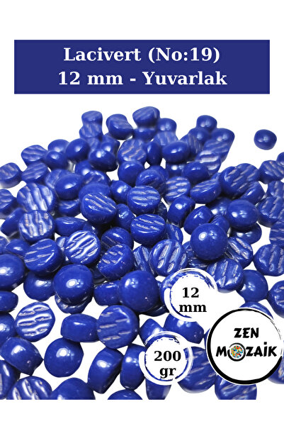 Zen Mozaik Sanatsal Mozaik Çalışmalarınız için 12 x12 mm - Yuvarlak Cam Mozai...