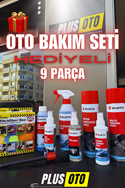 Würth Oto Bakım Seti 9 Parça, 4'lü Bez Ve Detay Fırçası