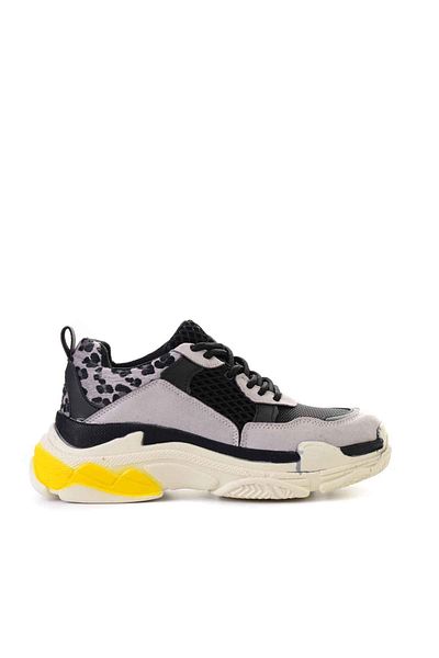 Bambi Leopard Patterned BlacK/grey Women's SneaKers - K 01591007222