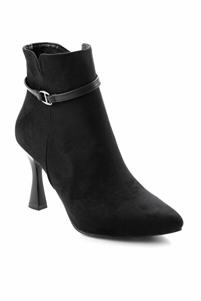 Bambi Siyah Süet Kadın Bot & Bootie K02567100102