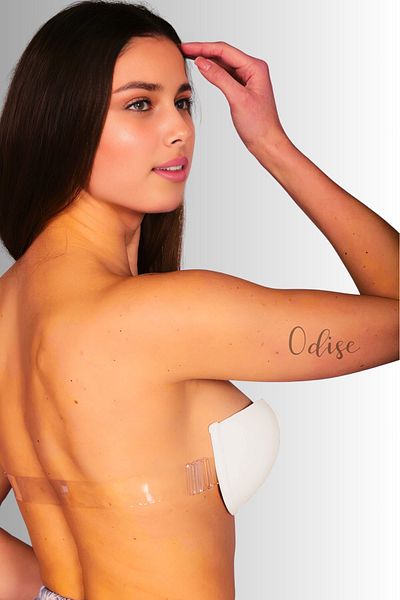 ODISE Transparent Back and Non-Padded Bra - Evening Dress Outfit (Suitable for Wedding, Engagement, Henna)