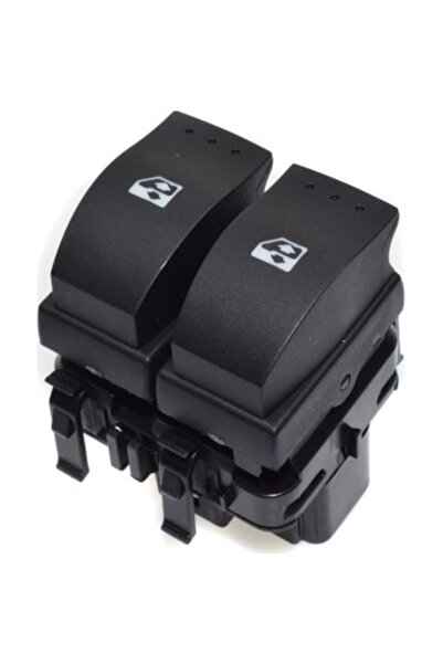 DEMİRBAŞ OTO 8200315034  Sol Cam Açma (Düğmesi) Butonu Çiftli Siyah Megane 2 ...