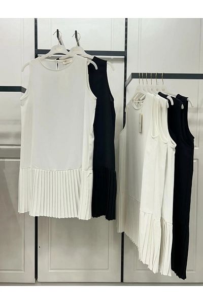 MODANIN YERİ Αμάνικο Hijab Πλισέ Εσώρουχο Εκρού