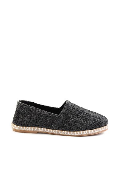 Bambi Schwarz gestrickte Damen-Espadrille K 01534100028