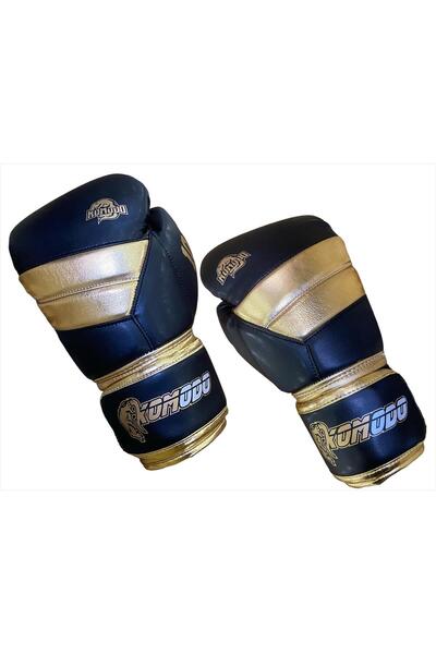 QUEEN DÖVÜŞ SPORLARI قفازات ملاكمة سوداء/ذهبية