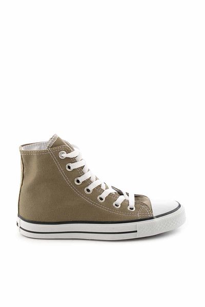 Bambi Khakifarbene Leinen-Freizeitschuhe für Damen K01688010418