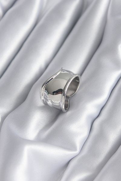 robotrend Silver Color Plate Women's Ring