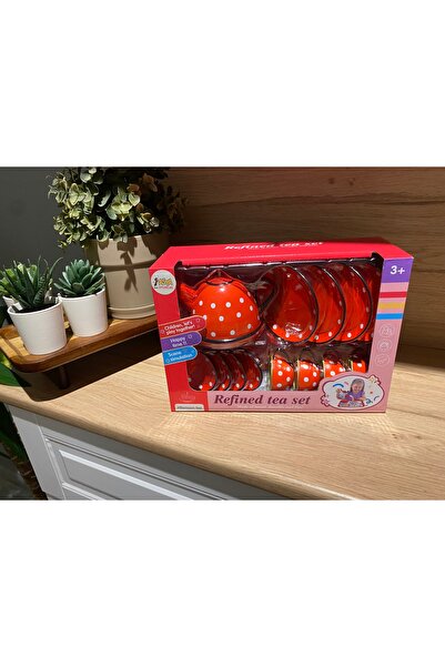 liss çarşı Metal Tepsili Çay Seti 15 prç.%100