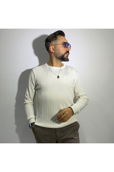 higo Ανδρικό πουλόβερ με μοτίβο κάθετης γραμμής