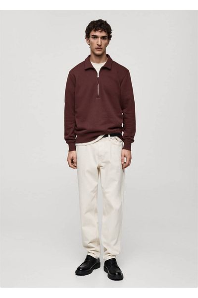 MANGO Man Regular Fit Cotton Polo Sweatshirt