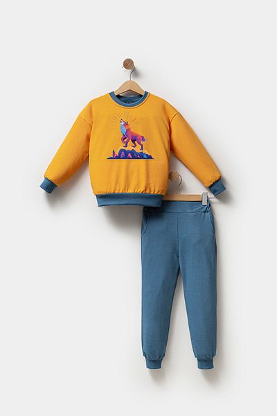 TURAN TACTICS Kids Tracksuit Set with Wolf Design