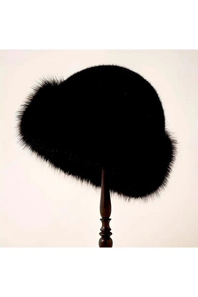 Pinty Design Black Fur Hat