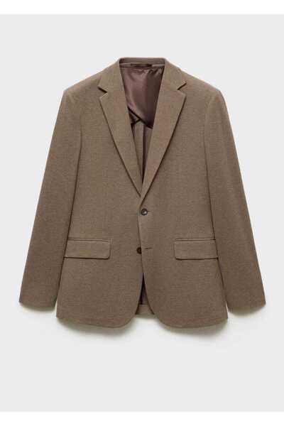 MANGO Man Verner Dar Kesim Pamuklu Blazer Ceket