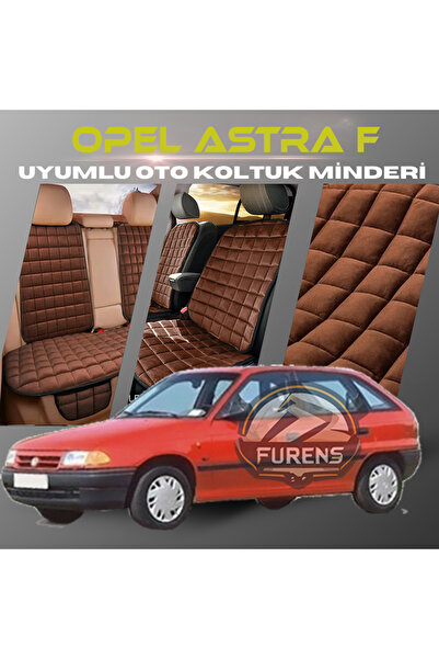 SHOOPLAA طقم وسائد مقعد السيارة Opel Astra F باللون البني مع جيوب ريش تايلاند...