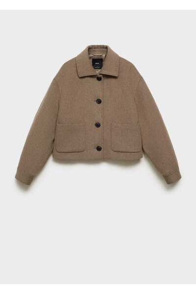 MANGO Woman Cepli yün ceket