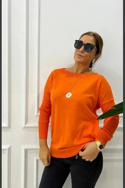 Bİ.GİYSEN Bluză de damă, cu gât crew, cu buzunare laterale