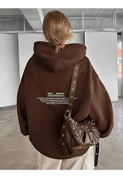 UNCİA OUTDOORS Unisex Oversize με κουκούλα και στάμπα