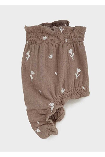 MANGO Baby Çiçek işlemeli şort