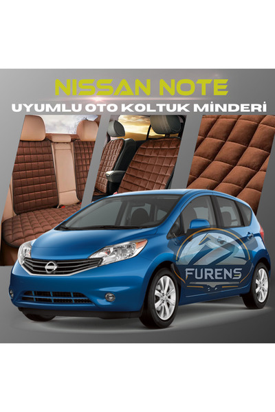 SHOOPLAA طقم وسائد مقعد السيارة باللون البني من نيسان نوت مع جيوب ريش تايلاند...