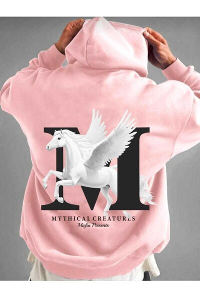 UNCİA OUTDOORS Τυπωμένο φούτερ με κουκούλα unisex oversize