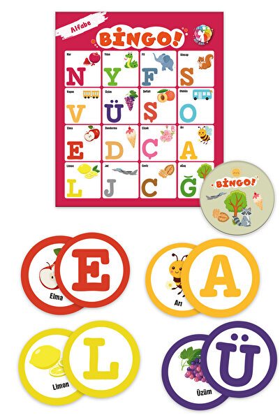 MERT BEBEK BİNGO - TOMBALA OYUNU - ALFABE