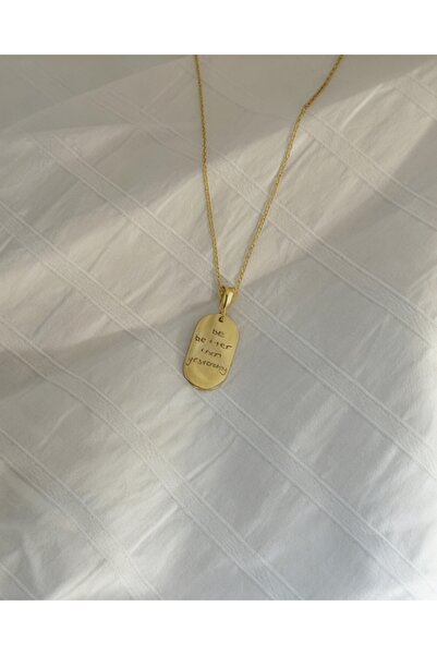 sirius jewelry Kendi El Yazın ile Oval Plaka Kolye | 925 Ayar Gümüş