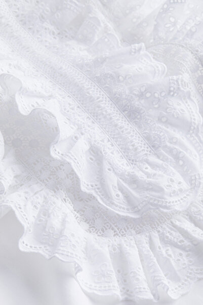 H&M Fırfırlı ve Pamuklu Bluz