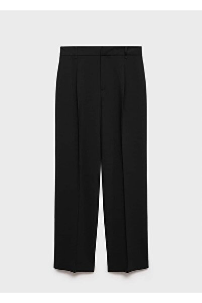 MANGO Woman Pensli Düz Kesim Pantolon