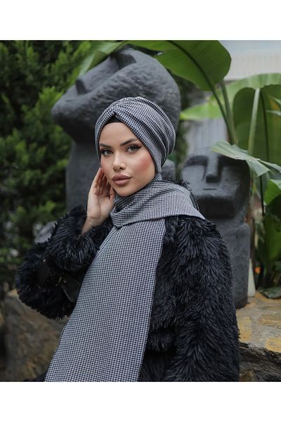 OykumBone Winter Scarf Hijab Bonnet Shawl