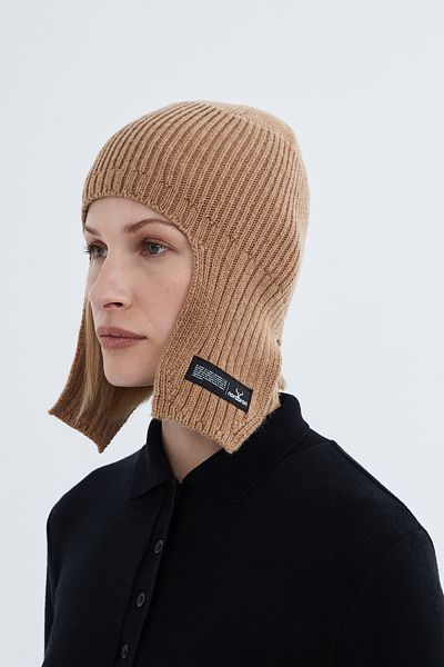 Nordbron Καφέ Μπεζ Μαλακά Πλεκτά - Winter Casual Beanie Aaley με κάλυμμα αυτιών