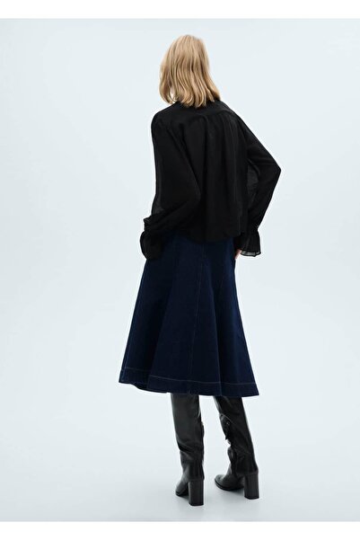 MANGO Woman Denim evaze etek