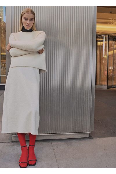 MANGO Woman Soft Apricot Round Neck Sweater
