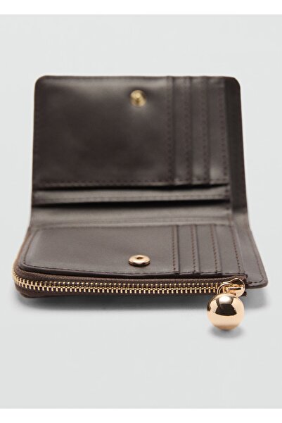 MANGO Hnědá peněženka z umělé kůže