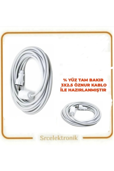 VİKO Viko TEKLİ Uzatma Seyyar Kablo (3 METRE) ( 3X2.5 TTR Öznur Kablo Tam Bak...