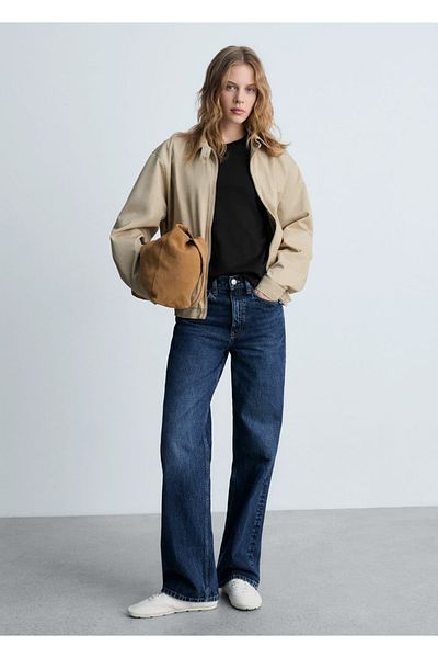 MANGO Woman Long-sleeved T-shirt cotton