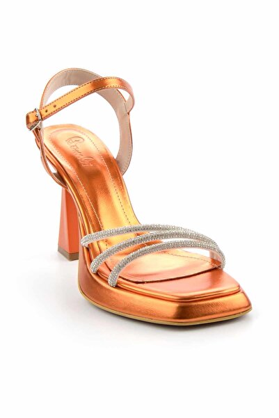Bambi Metallic Orange Women's Classic Heeled Shoes05215401009
