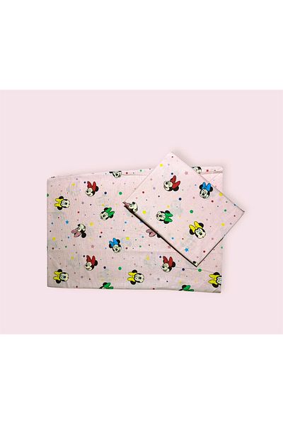 Zorluteks Minnie Mouse 100% βαμβακερό σεντόνι και μαξιλαροθήκη 2 τεμαχίων