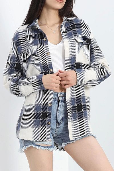 KAZAX Lumberjack Style Ecrulaci Shirt - Pocketed - 20372.1874