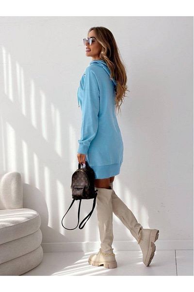 Kokosh moda Rochie tunică cu glugă cu buzunar cangur pentru femei