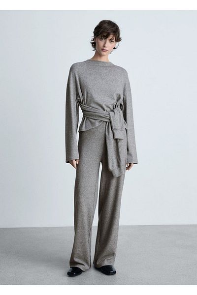 MANGO Woman Sweatshirt with Decorative Sleeves