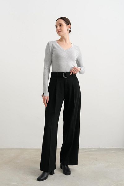 Qutu Butik 16460 Belt Buckle Pants